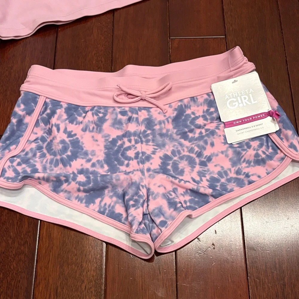 Athleta Girls Pink and Purple Tie-Dye Swim Set - Picture 3 of 8